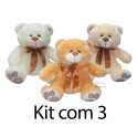 Urso laço kit com 3