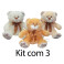 Urso laço kit com 3